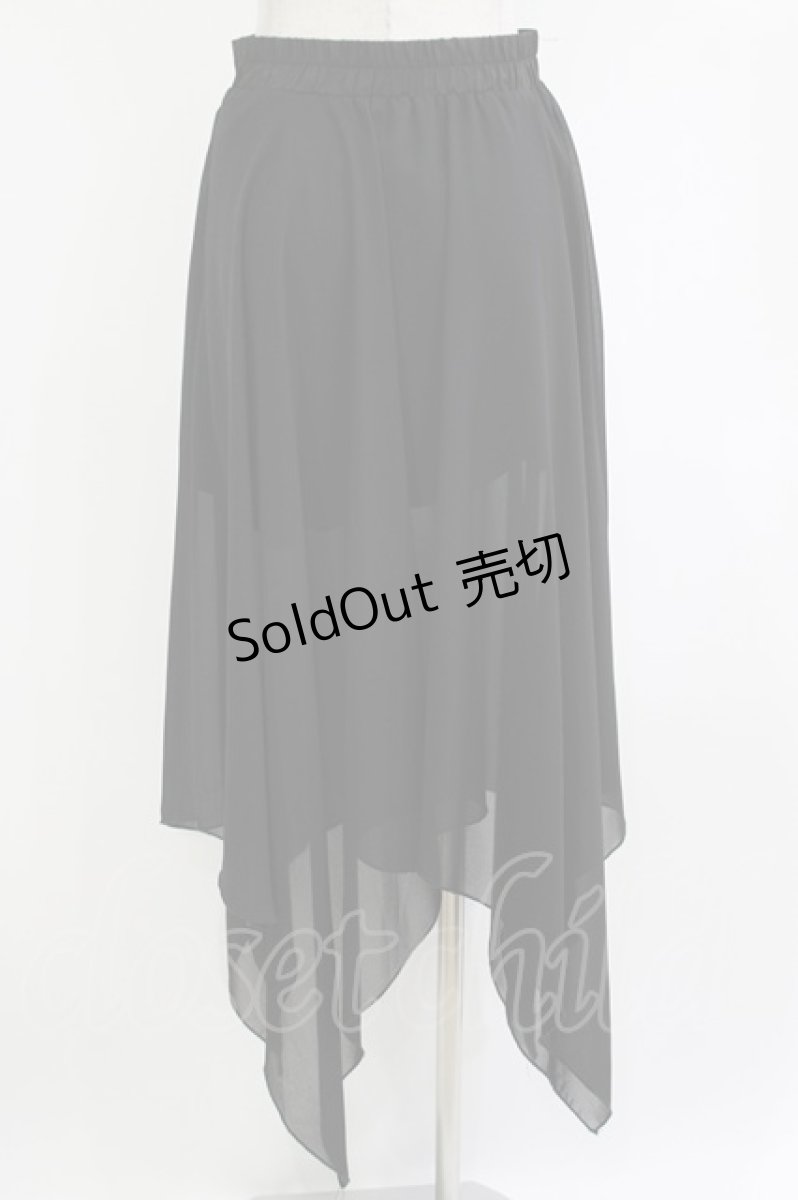 画像3: NieR Clothing / レイヤードZIPスカート  黒 H-26-08-23-1019-PU-SK-AK-ZH (3)