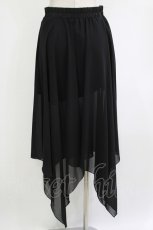 画像3: NieR Clothing / レイヤードZIPスカート  黒 H-26-08-23-1019-PU-SK-AK-ZH (3)