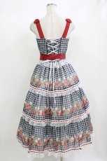 画像3: Plum Tree Design（海外ロリータブランド） / Strawberryジャンパースカート L ブラック H-26-08-23-008-PU-OP-YZ-ZH (3)