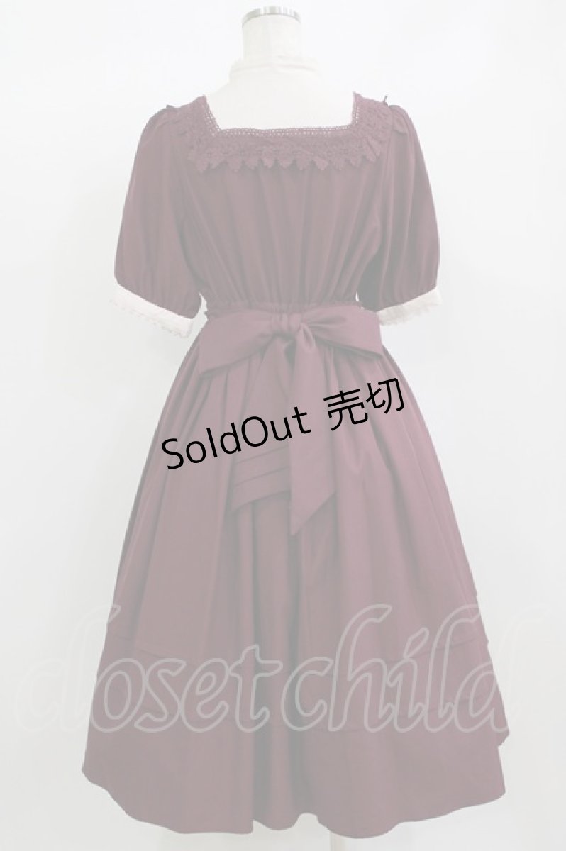 画像3: axes femme kawaii / エレガントドールワンピース M ワイン H-26-08-23-009-AX-OP-YZ-ZH (3)