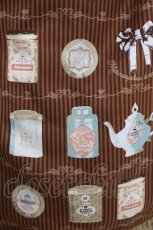 画像4: metamorphose / 【プラスサイズ】Classic Tea House シフォンフリルジャンパースカート プラスサイズ ブラウン H-26-08-23-016-ME-OP-NS-ZH (4)