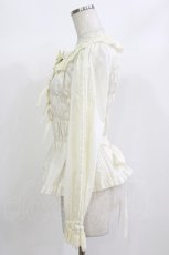 画像2: metamorphose / 綿レースシャーリング長袖ブラウス(丸襟) サイズ1 生成り H-26-08-23-025-ME-BL-NS-ZH (2)