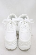 画像1: evelyn / レース厚底スニーカー L/24.5cm 白 H-26-08-24-004-LO-SH-NS-ZH (1)