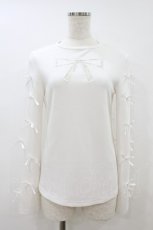 画像1: Lolime by mellfy memory / only ribbons カットソー M 白 H-26-08-24-037-LO-TO-NS-ZH (1)
