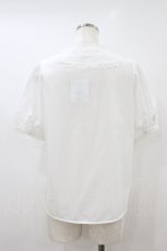 画像2: Fi.n.t / ローズ刺繍チュールレース衿ブラウス Free OFF WHITE H-26-08-24-039-CA-BL-NS-ZH (2)