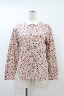 Preview of クレリック衿小花柄シャツ Free ピンク