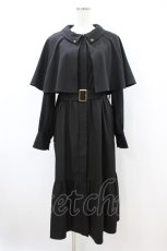 画像1: axes femme / ケープ付インバネス風コート M ブラック H-26-08-24-055-AX-CO-NS-ZH (1)