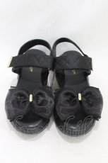 画像1: m petit by misako / AMシアーリボンSA　サンダル M ブラック H-26-08-24-002-LO-SH-NS-ZH (1)