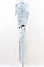 画像4: Suyunn / レースオーガンジーリボン美脚ストレッチフレアデニムパンツ S ブルー H-26-08-24-012-LO-PA-NS-ZH (4)