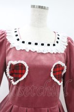 画像4: Lolime by mellfy memory / Pretty Heartsベロアワンピース M ピンク H-26-08-24-015-LO-OP-NS-ZH (4)
