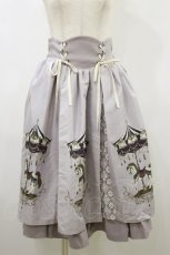 画像1: NIBBLE POISON / カルーセルハイウエストスカート M グレージュ H-26-08-25-043-LO-SK-NS-ZH (1)