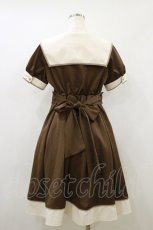 画像2: Amavel / Romantique Chocolatierセーラーワンピース Free ブラウン H-26-08-25-051-CA-OP-NS-ZH (2)