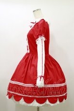 画像3: Angelic Pretty / はしごレースワンピース Free レッド H-26-08-25-059-AP-OP-NS-ZH (3)