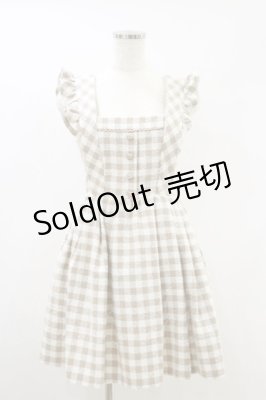 Preview of ブロックチェックワンピース 0 ベージュ