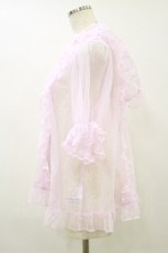 画像3: Chalmiere / ドットチュールブラウス M ピンク H-26-08-25-024-AX-BL-NS-ZH (3)