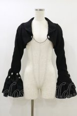 画像1: MARBLE / エンブレムチェーン付き姫袖ショートジャケット  黒 H-26-08-26-1007-GO-JA-AK-ZH (1)