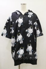 画像1: NieR Clothing / 半袖ZIPパーカー F 黒 H-26-08-26-1008-PU-TO-AK-ZH (1)