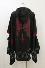 画像2: NieR Clothing / 着物袖風パーカー  黒×赤 H-26-08-26-1010-PU-TO-YZ-ZH (2)