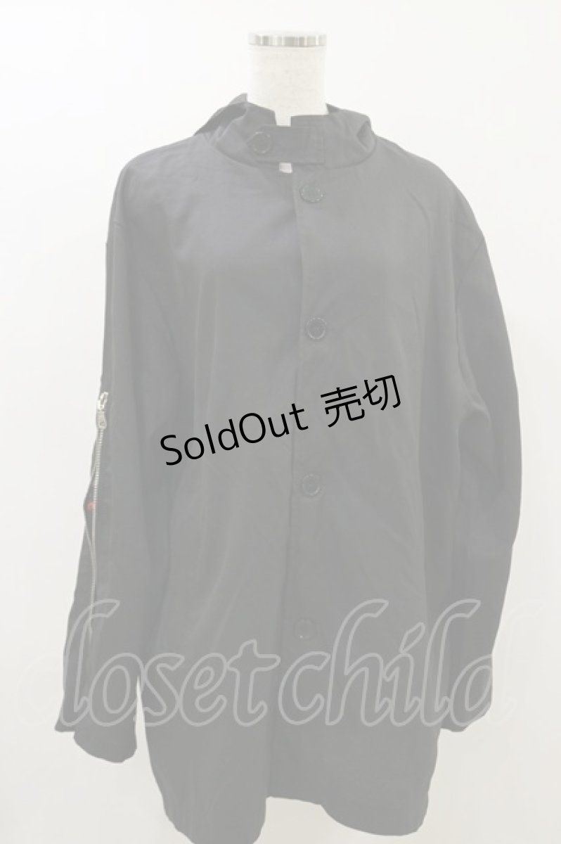 画像1: NieR Clothing / フード付きZIPカーデ  黒 H-26-08-26-1011-PU-TO-AK-ZH (1)