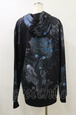 画像2: NieR Clothing / 総柄ZIPパーカー F 黒 H-26-08-26-1012-PU-TO-AK-ZH (2)