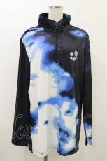 画像1: NieR Clothing / プリントZIPトップス  黒×青 H-26-08-26-1013-PU-TO-AK-ZH (1)