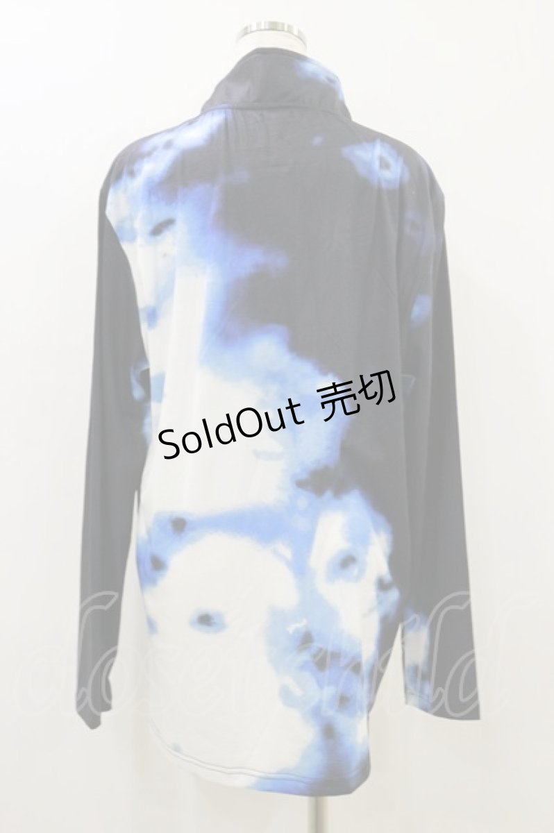 画像2: NieR Clothing / プリントZIPトップス  黒×青 H-26-08-26-1013-PU-TO-AK-ZH (2)