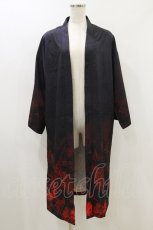 画像1: NieR Clothing / プリント羽織  黒×赤 H-26-08-26-1014-PU-TO-AK-ZH (1)