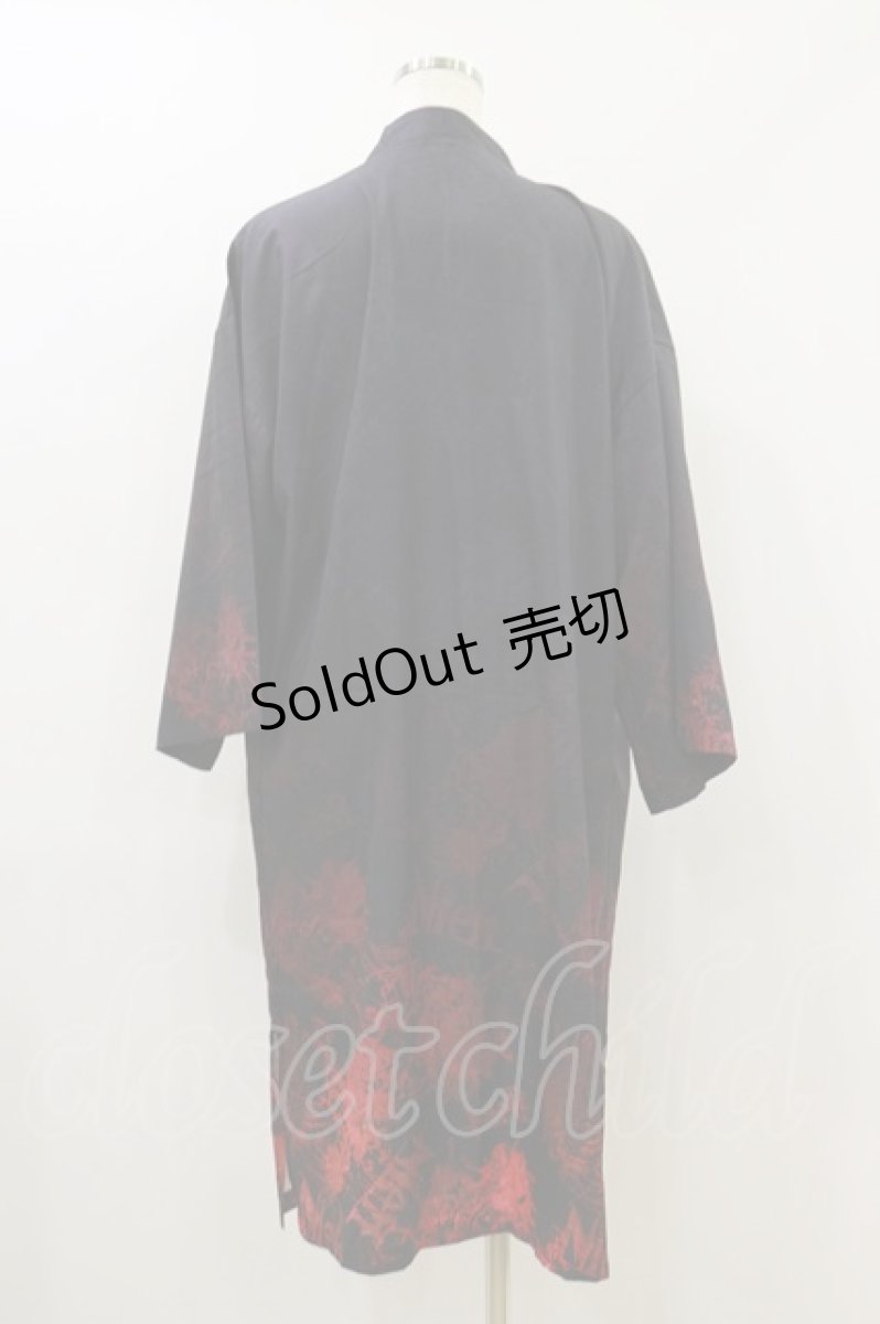 画像2: NieR Clothing / プリント羽織  黒×赤 H-26-08-26-1014-PU-TO-AK-ZH (2)