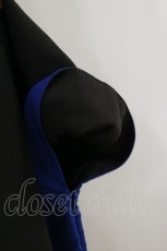 画像3: NieR Clothing / ベルト付き着物袖シャツ F 黒×青 H-26-08-26-1015-PU-BL-AK-ZH (3)