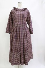 画像1: Jane Marple / アンデュラントチェックコレットドレス  マゼンタ H-26-08-26-008-JM-OP-KB-ZH (1)