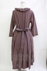 画像3: Jane Marple / アンデュラントチェックコレットドレス  マゼンタ H-26-08-26-008-JM-OP-KB-ZH (3)