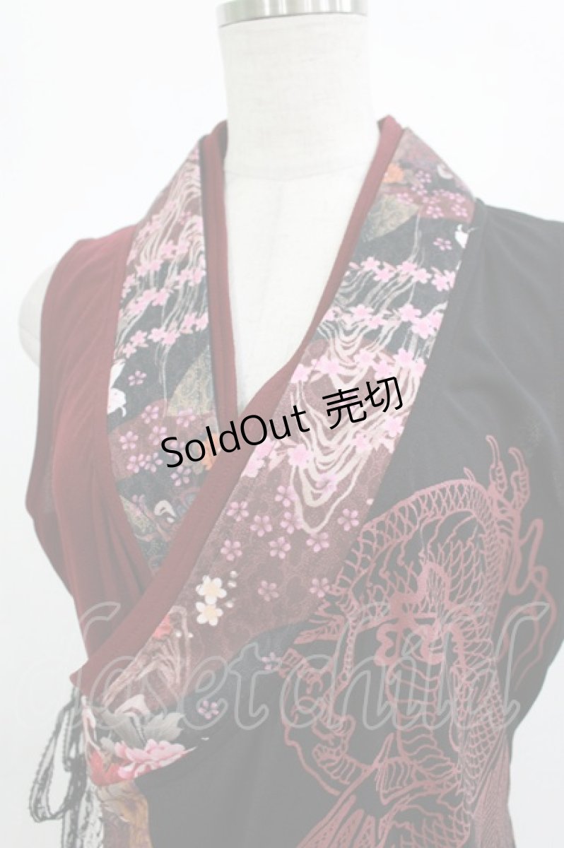 画像4: Qutie Frash / インナーチュニック  黒×赤 H-26-08-27-1038-QU-TO-AK-ZH (4)