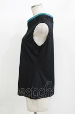 画像2: Qutie Frash / 着物衿インナータンクトップ  ブラック×ブルーグリーン H-26-08-27-1057-QU-TO-KB-ZH (2)