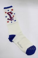 画像2: Candy Stripper / STAR BORDER SOX  オフ×赤×青 H-26-08-27-1062-PU-ZA-KB-ZH (2)