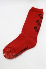 画像1: Candy Stripper / HELLO CANDY SOCKS  レッド H-26-08-27-1073-PU-ZA-KB-ZH (1)