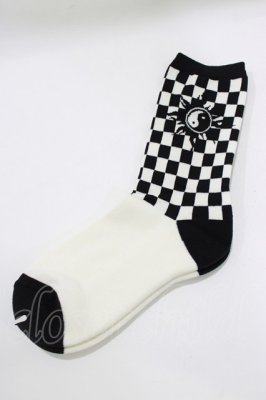 Preview of CHECKER SOCKS  ブラック×オフ