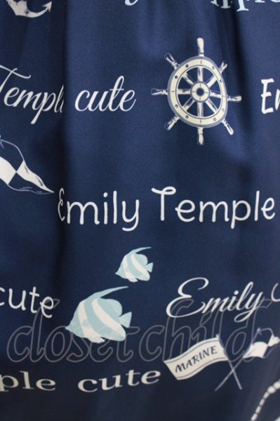 Emily Temple cute / MARINEロゴワンピース ネイビー H-26-08-27-1001