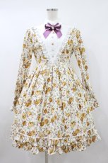 画像1: BABY,THE STARS SHINE BRIGHT / Rococo庭園ワンピース Free ジャスミン×オフ白 H-26-08-28-041-BA-OP-NS-ZH (1)