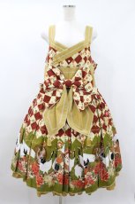 画像1: metamorphose / 【プラスプラスサイズ】百花繚乱〜まほろばの舞〜タックジャンパースカート プラスプラスサイズ 深緋 H-26-08-28-044-ME-OP-NS-ZH (1)