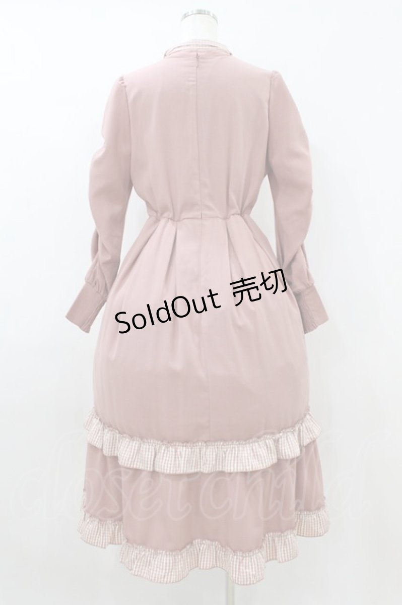画像2: Maison de FLEUR / Maison de FLEUR×Marroncream×Misako Aoki ギンガムチェックワンピース Free Dark Pink H-26-08-28-047-LO-OP-NS-ZH (2)