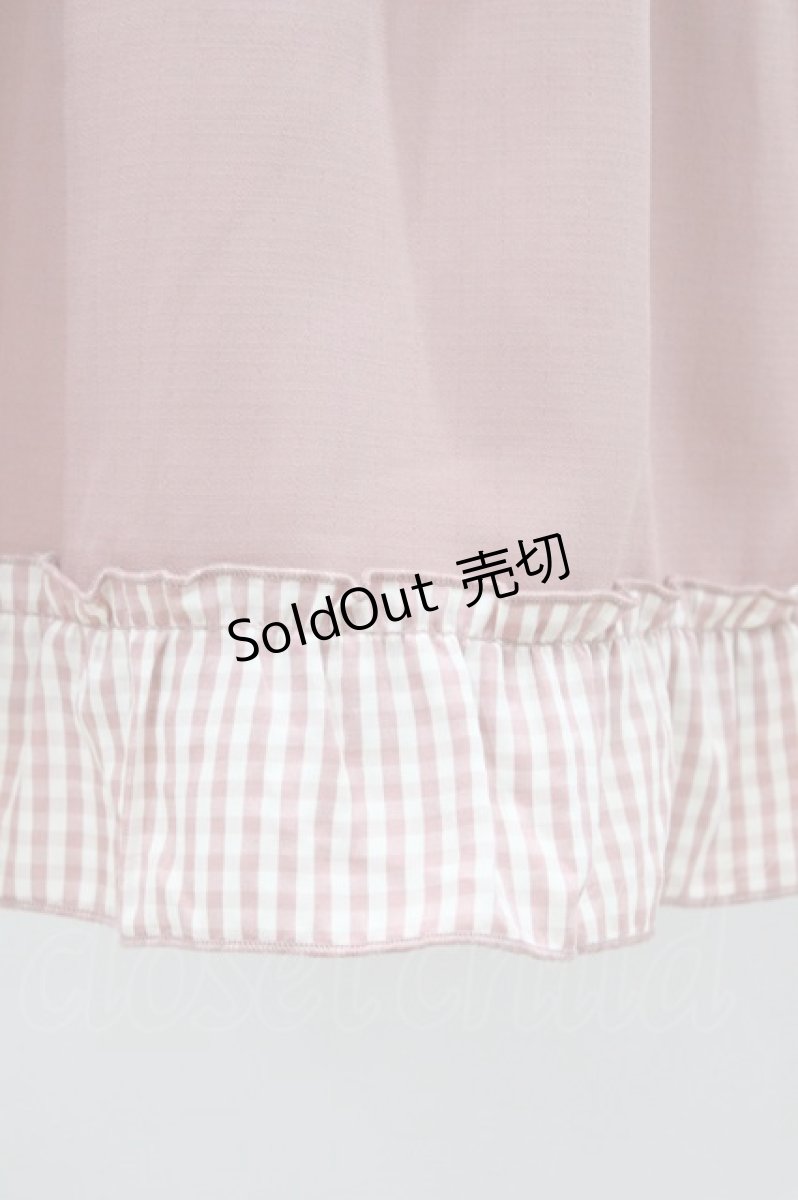 画像4: Maison de FLEUR / Maison de FLEUR×Marroncream×Misako Aoki ギンガムチェックワンピース Free Dark Pink H-26-08-28-047-LO-OP-NS-ZH (4)