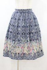 画像1: axes femme / フラワープリントスカート M ネイビー H-26-08-28-055-AX-SK-NS-ZH (1)