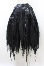 画像2: h.naoto Blood / プリントボリュームスカート  黒 H-26-08-28-1030-HN-SK-AK-ZH (2)