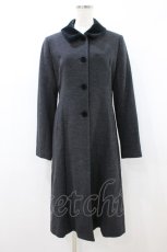 画像1: Jane Marple / ベルベットカラーウールコート M グレー H-26-08-28-1048-JM-CO-AK-ZH (1)