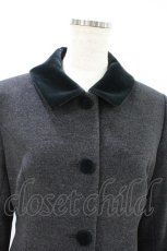 画像3: Jane Marple / ベルベットカラーウールコート M グレー H-26-08-28-1048-JM-CO-AK-ZH (3)