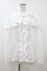 画像1: Emily Temple cute / オーバーフリルブラウス M 白 H-26-08-28-1057-ET-BL-NS-ZH (1)