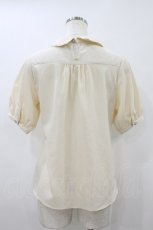 画像2: axes femme POETIQUE / モチーフレースフリルブラウス M 生成り H-26-08-28-1060-AX-BL-NS-ZH (2)