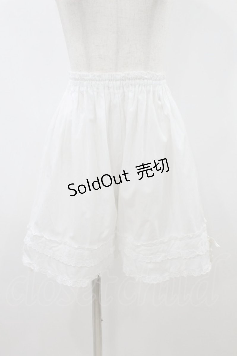 画像1: metamorphose / 綿混レースドロワーズ F 白 H-26-08-28-1015-ME-PA-KB-ZH (1)