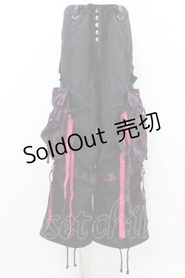 Preview of ベルト付きプリントパンツ  黒