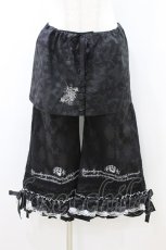 画像1: FRILL / プリントパンツ  黒 H-26-08-28-1017-HN-PA-AK-ZH (1)